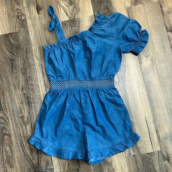 Vince Camuto size 8 girls blue romper 1piece 1 shoulder jumpsuit New w/out tag - Picture 1 of 10